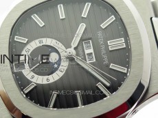 NAUTILUS 5726 SS GRF 1:1 BEST EDITION GRAY DIAL WORKING ANNUAL CALENDARON SS BRACELET A.324 V3