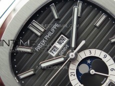 NAUTILUS 5726 SS GRF 1:1 BEST EDITION GRAY DIAL WORKING ANNUAL CALENDARON SS BRACELET A.324 V3