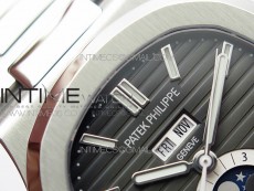 NAUTILUS 5726 SS GRF 1:1 BEST EDITION GRAY DIAL WORKING ANNUAL CALENDARON SS BRACELET A.324 V3