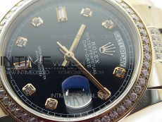 Day-Date 36 128235 RG/Crystal BP Best Edition Black Crystal Marker Dial on RG President Bracelet A2836
