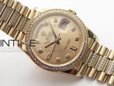 Day-Date 36 128235 RG/Crystal BP Best Edition RG Crystal Marker Dial on RG President Bracelet A2836