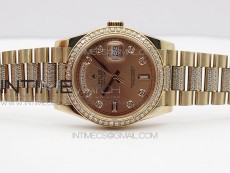 Day-Date 36 128235 RG/Crystal BP Best Edition RG Crystal Marker Dial on RG President Bracelet A2836