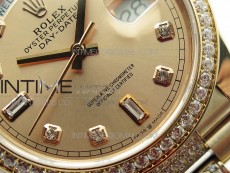 Day-Date 36 128235 RG/Crystal BP Best Edition RG Crystal Marker Dial on RG President Bracelet A2836