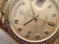 Day-Date 36 128235 RG/Crystal BP Best Edition RG Crystal Marker Dial on RG President Bracelet A2836