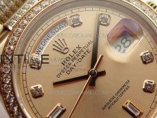 Day-Date 36 128235 RG/Crystal BP Best Edition RG Crystal Marker Dial on RG President Bracelet A2836