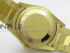 Day-Date 36 128235 YG/Crystal BP Best Edition Silver Crystal Marker Dial on YG President Bracelet A2836