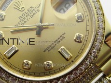 Day-Date 36 128235 YG/Crystal BP Best Edition YG Crystal Marker Dial on YG President Bracelet A2836