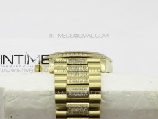Day-Date 36 128235 YG/Crystal BP Best Edition YG Crystal Marker Dial on YG President Bracelet A2836