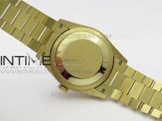 Day-Date 36 128235 YG/Crystal BP Best Edition Gray MOP Crystal Marker Dial on YG President Bracelet A2836