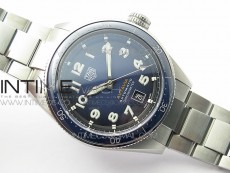 Autavia WBE5116 42mm SS KOR 1:1 Best Edition Blue Ceramic bezel Blue Dial on SS Bracelet SW200 (Free Nylon and Leather Strap)