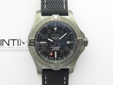 Seawolf 45mm DLC B50 1:1 BestEdition SuperLumed Yellow Dial Black Numeral Markers on Black Nylon Strap A2824(SuperThick Crystal)