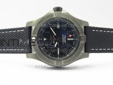 Seawolf 45mm DLC B50 1:1 BestEdition SuperLumed Yellow Dial Black Numeral Markers on Black Nylon Strap A2824(SuperThick Crystal)
