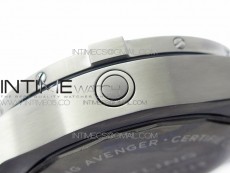 Seawolf 45mm DLC B50 1:1 BestEdition SuperLumed Yellow Dial Black Numeral Markers on Black Nylon Strap A2824(SuperThick Crystal)