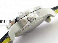 Seawolf 45mm SS B50 1:1 BestEdition SuperLumed Yellow Dial Black Sticks Markers on Black Nylon Strap A2824(SuperThick Crystal)