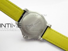 Seawolf 45mm SS B50 1:1 BestEdition SuperLumed Yellow Dial Black Sticks Markers on Black Nylon Strap A2824(SuperThick Crystal)