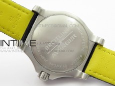 Seawolf 45mm SS B50 1:1 BestEdition SuperLumed Yellow Dial Black Sticks Markers on Black Nylon Strap A2824(SuperThick Crystal)