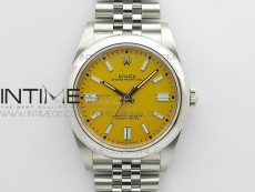 Oyster Perpetual 41mm 124300 BP Best Edition Yellow Dial on SS Jubilee Bracelet