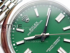 Oyster Perpetual 41mm 124300 BP Best Edition Green Dial on SS Jubilee Bracelet