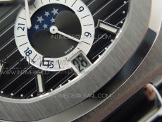 Nautilus 5726 Complicated SS GRF 1:1 Best Edition Gray Textured Dial on Leather Strap A324 V3
