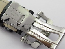 Nautilus 5726 Complicated SS GRF 1:1 Best Edition Gray Textured Dial on Leather Strap A324 V3