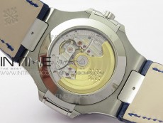 Nautilus 5726 Complicated SS GRF 1:1 Best Edition Blue Textured Dial on Blue Leather Strap A324 V3