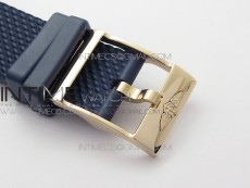 SuperOcean 42mm AB2010 RG B50 1:1 Best Edition Blue Dial Blue Ceramic Bezel on Black Rubber strap A2824