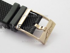 SuperOcean 42mm AB2010 RG B50 1:1 Best Edition Black Dial Black Ceramic Bezel on Black Rubber strap A2824