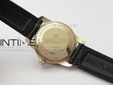 SuperOcean 42mm AB2010 RG B50 1:1 Best Edition Black Dial Black Ceramic Bezel on Black Rubber strap A2824