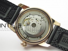 SuperOcean 42mm AB2010 RG B50 1:1 Best Edition Black Dial Black Ceramic Bezel on Black Rubber strap A2824