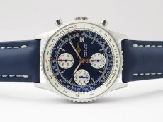 Navitimer 41mm SS B50 Best Edition SS Blue Dial Stick Markers on Blue Leather Strap A7750