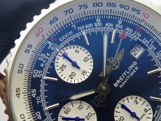 Navitimer 41mm SS B50 Best Edition SS Blue Dial Stick Markers on Blue Leather Strap A7750