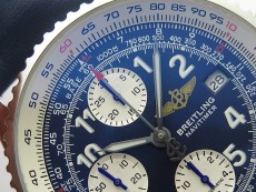 Navitimer 41mm SS B50 Best Edition SS Blue Dial Numeral Markers on Blue Leather Strap A7750