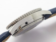 Navitimer 41mm SS B50 Best Edition SS Blue Dial Numeral Markers on Blue Leather Strap A7750