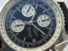 Navitimer 41mm SS B50 Best Edition SS Black Dial Stick Markers on Black Leather Strap A7750