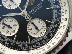 Navitimer 41mm SS B50 Best Edition SS Black Dial Stick Markers on Black Leather Strap A7750