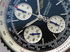 Navitimer 41mm SS B50 Best Edition SS Black Dial Stick Markers on Black Leather Strap A7750