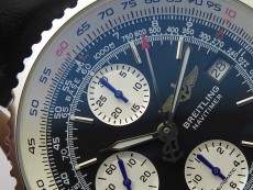 Navitimer 41mm SS B50 Best Edition SS Black Dial Stick Markers on Black Leather Strap A7750