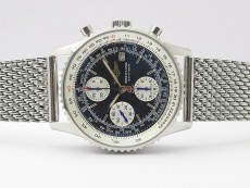 Navitimer 41mm SS B50 Best Edition SS Black Dial Stick Markers on SS Bracelet A7750