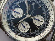 Navitimer 41mm SS B50 Best Edition SS Black Dial Stick Markers on SS Bracelet A7750
