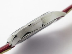 Ladies' De Ville Trésor Diamond SS 3AF 1:1 Best Edition White Dial On Red Leather Strap Swiss Quartz