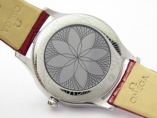 Ladies' De Ville Trésor Diamond SS 3AF 1:1 Best Edition White Dial On Red Leather Strap Swiss Quartz
