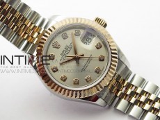 Datejust 31mm 279173 SS/RG BP Best Edition Silver Crystal Markers Dial on SS/RG Jubilee Bracelet ETA2671