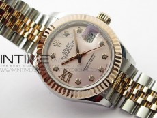 Datejust 31mm 279173 SS/RG BP Best Edition Silver Stars Crystal Markers Dial on SS/RG Jubilee Bracelet ETA2671