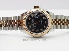 Datejust 31mm 279173 SS/RG BP Best Edition Black Crystal Markers Dial on SS/RG Jubilee Bracelet ETA2671