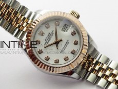 Datejust 31mm 279173 SS/RG BP Best Edition White MOP Crystal Markers Dial on SS/RG Jubilee Bracelet ETA2671
