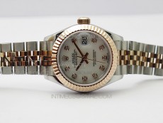 Datejust 31mm 279173 SS/RG BP Best Edition White MOP Crystal Markers Dial on SS/RG Jubilee Bracelet ETA2671