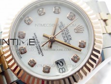 Datejust 31mm 279173 SS/RG BP Best Edition White MOP Crystal Markers Dial on SS/RG Jubilee Bracelet ETA2671
