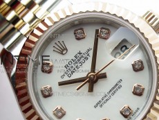 Datejust 31mm 279173 SS/RG BP Best Edition White MOP Crystal Markers Dial on SS/RG Jubilee Bracelet ETA2671
