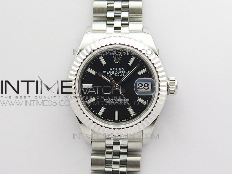 Datejust 28mm 279174 SS BP Best Edition Black Sticks Markers Dial on SS Jubilee Bracelet ETA2671