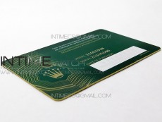 Rolex Warranty Card with tag 2020 Version
